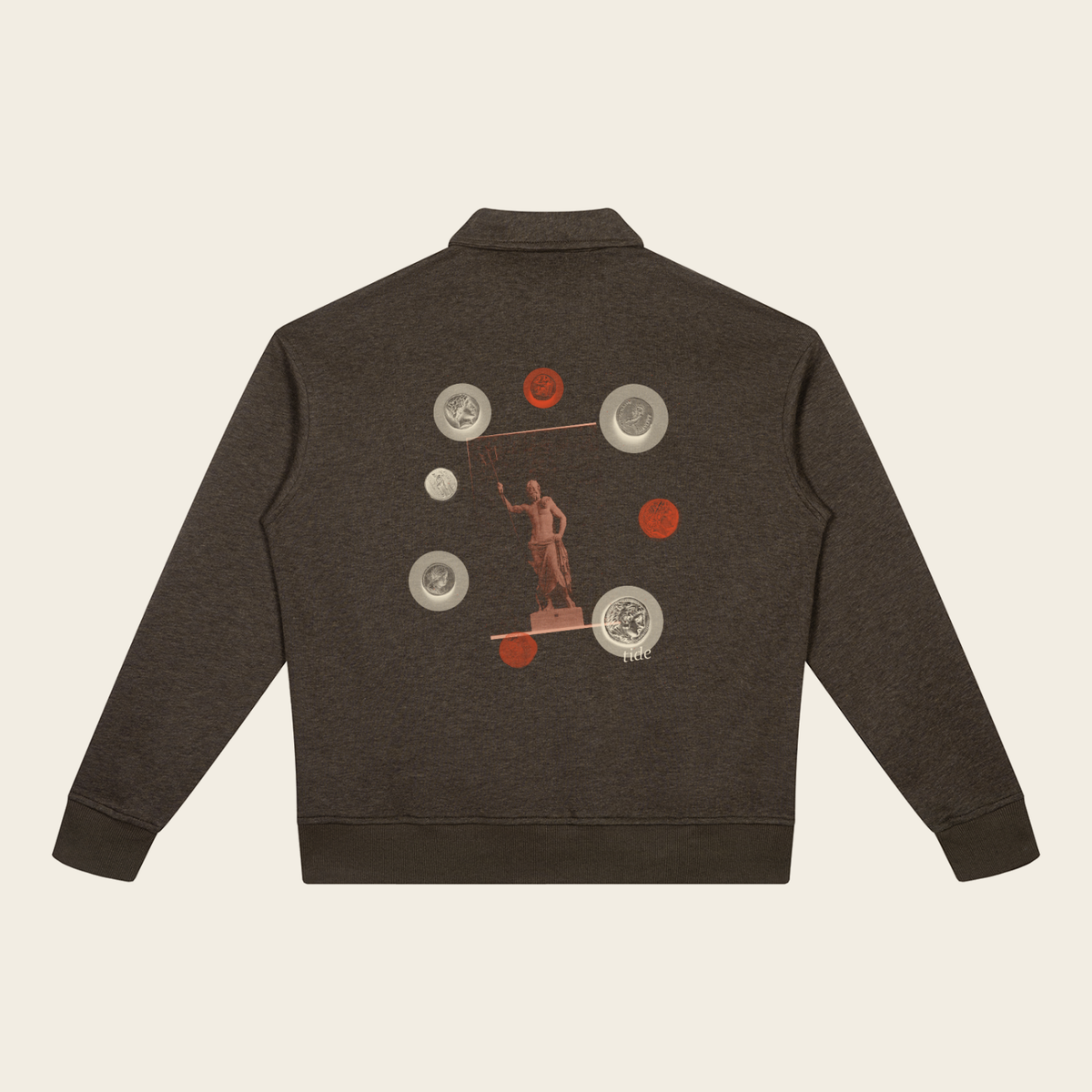 Quarter-Zip Sweatshirt - 01 TIDE
