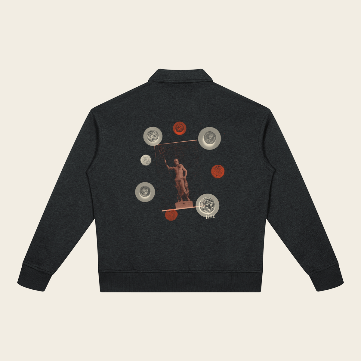 Quarter-Zip Sweatshirt - 01 TIDE
