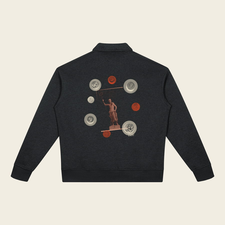 Quarter-Zip Sweatshirt - 01 TIDE