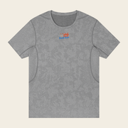 Mesh Tee - 05 EXPRESS TO HADES – Flower Gray – packshot forfra