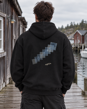 Oversized Hoodie - 04 AGAIN – Black – miljøbillede bagfra