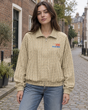Track Jacket - 05 EXPRESS TO HADES – Apricot Plaid – miljøbillede forfra