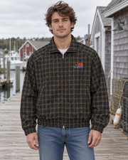 Track Jacket - 05 EXPRESS TO HADES – Black Plaid – miljøbillede forfra