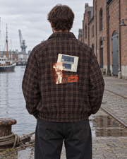 Track Jacket - 05 EXPRESS TO HADES – Red Plaid – miljøbillede bagfra