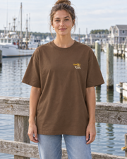 Oversized Tee - 06 TOO HIGH – Coffee – miljøbillede forfra