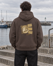 Hoodie - 06 TOO HIGH – Dark Brown – miljøbillede bagfra