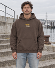 Hoodie - 06 TOO HIGH – Dark Brown – miljøbillede forfra
