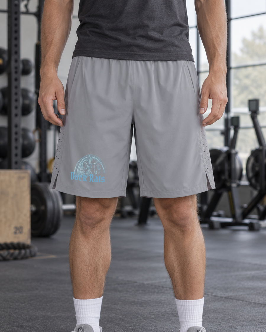 Performance Shorts - VICTORY FRAGMENT – Light Gray – miljøbillede forfra