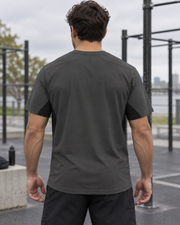 Training T-Shirt - STRONG TIES – Dark Gray – miljøbillede bagfra