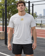 Training T-Shirt - STRONG TIES – Light Gray – miljøbillede forfra