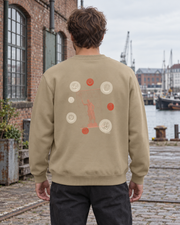 Sweatshirt - 01 TIDE – Khaki – miljøbillede bagfra