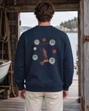 Sweatshirt - 01 TIDE – Navy Blue – miljøbillede bagfra