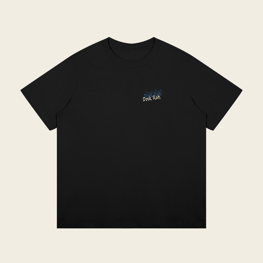Oversized Tee - 04 AGAIN – Black – produktbillede forfra