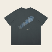 Oversized Tee - 04 AGAIN – Dark Gray – produktbillede bagfra