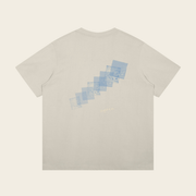 Oversized Tee - 04 AGAIN – Light Gray – produktbillede bagfra